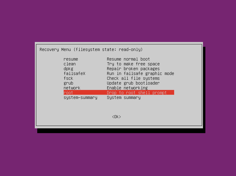 《vmware ubuntu16.04 忘记密码》